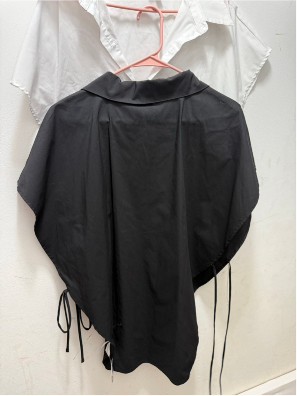 Women's JULIA by love J Button Down Shirt 1X Black White - Picture 4 of 5